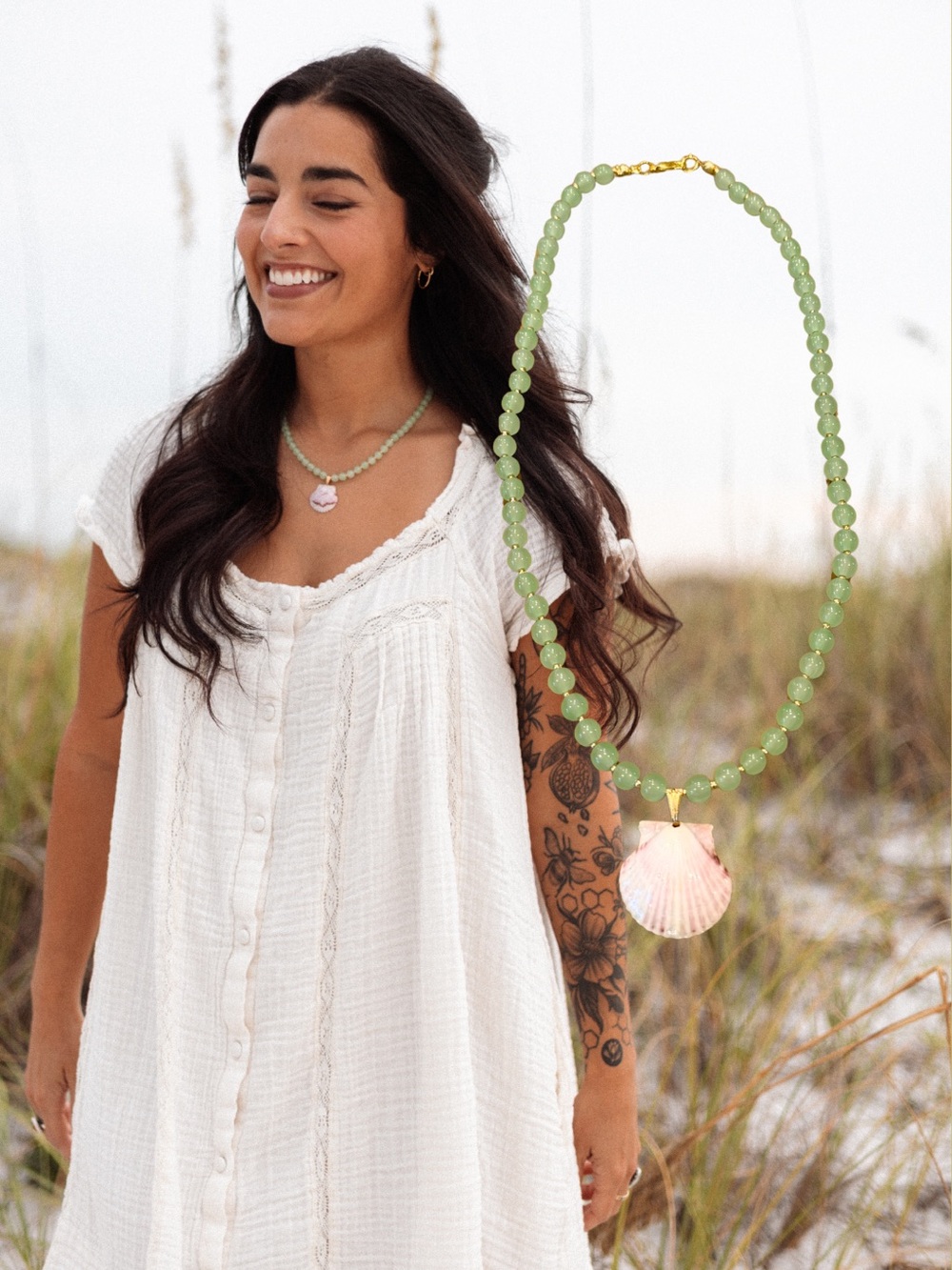 Handmade Beaded Shell Necklaces